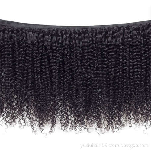 Natural Color 9-10A Grade Raw Remy Hair Extension Cuticle Aligned Human Hair Bundles Curly 8-40Inches Long Virgin Hair